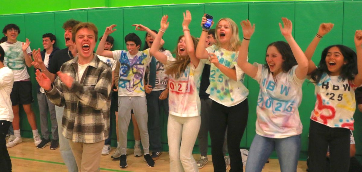 Students celebrating at the Turkey Bowl