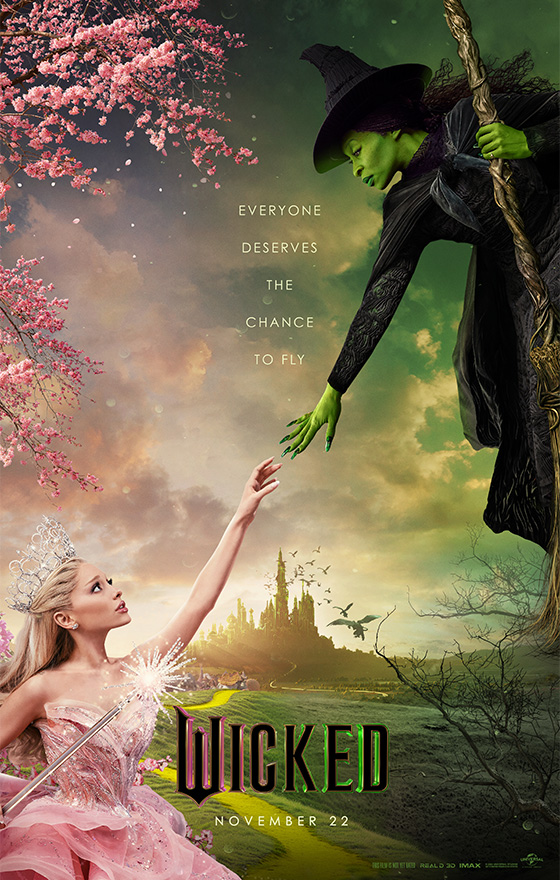 Wicked movie poster courtesy of Universal Pictures