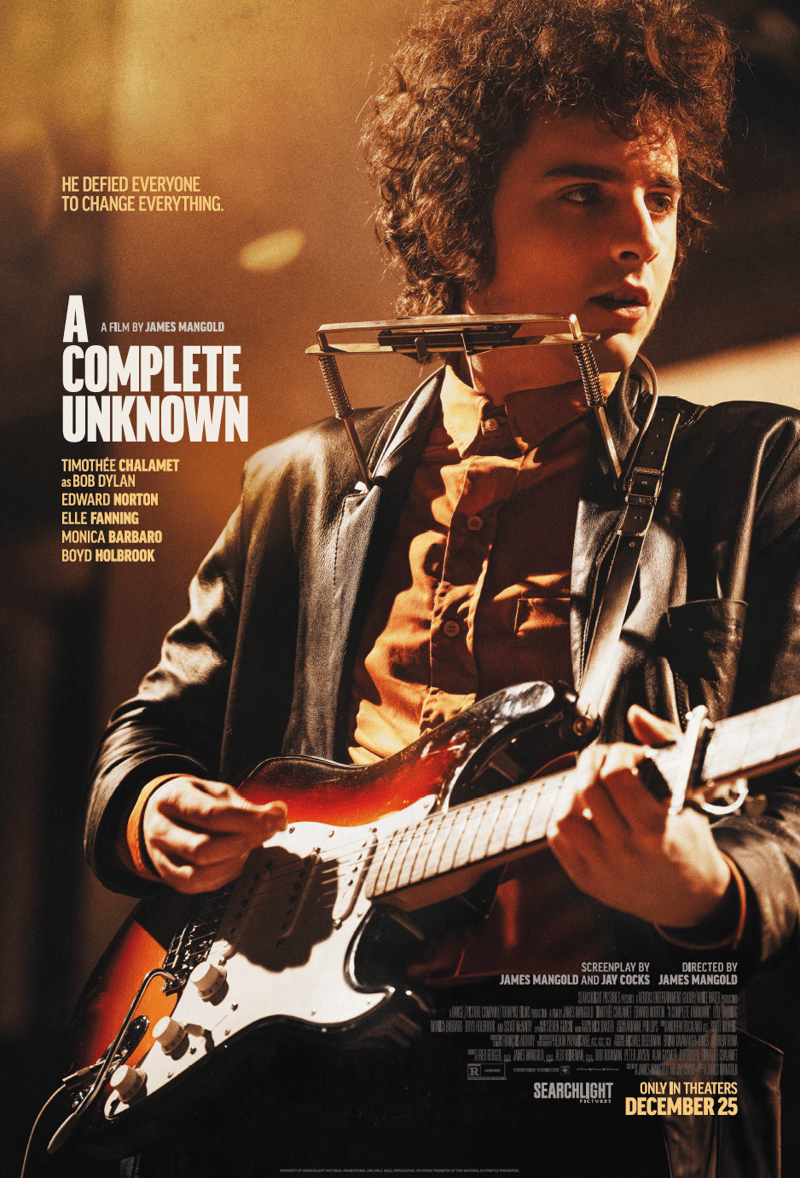 A Complete Unknown promo poster via Searchlight