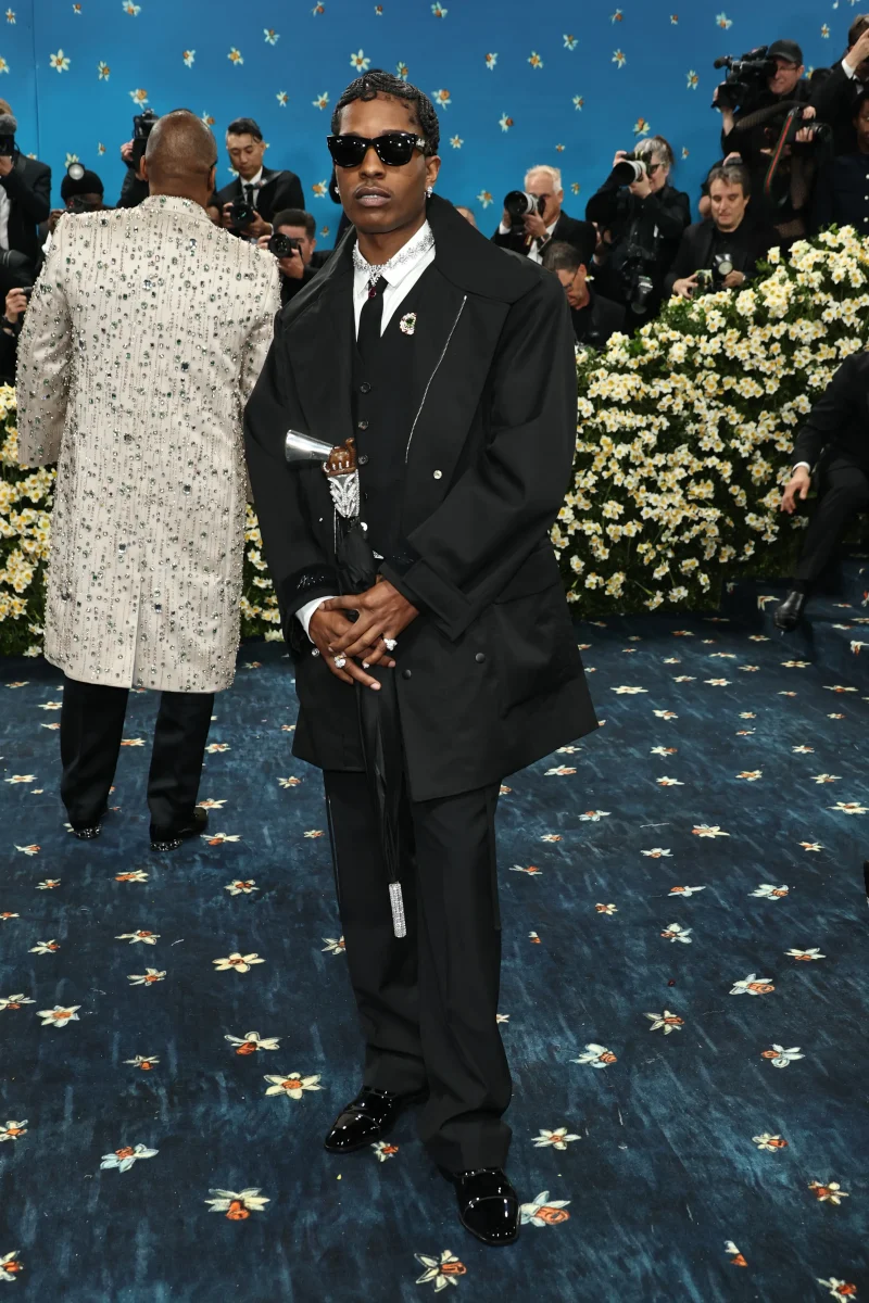 Met Gala co-chair A$AP Rocky in AWGE and Christian Louboutin Shoes 