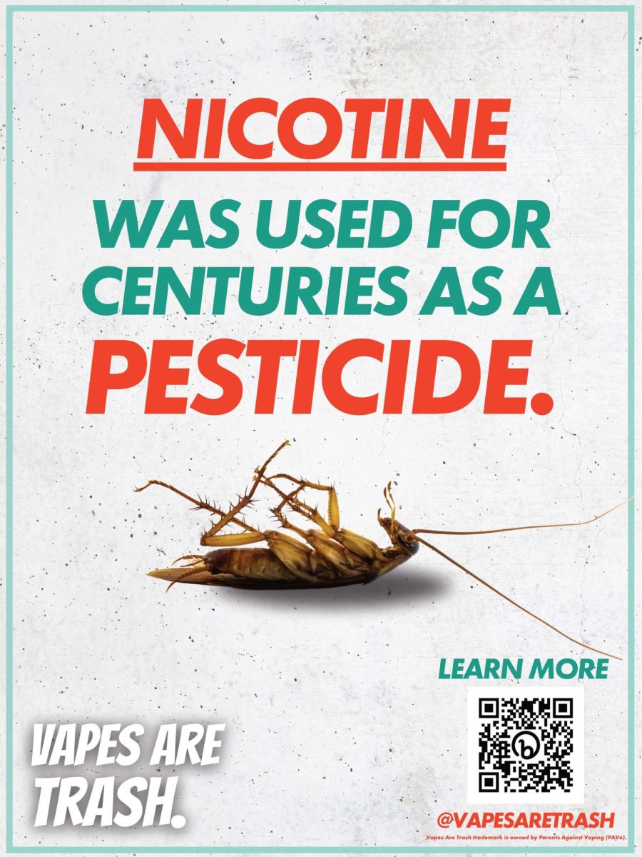 Parents Against Vaping Vapes are Trash Campaign poster 2025