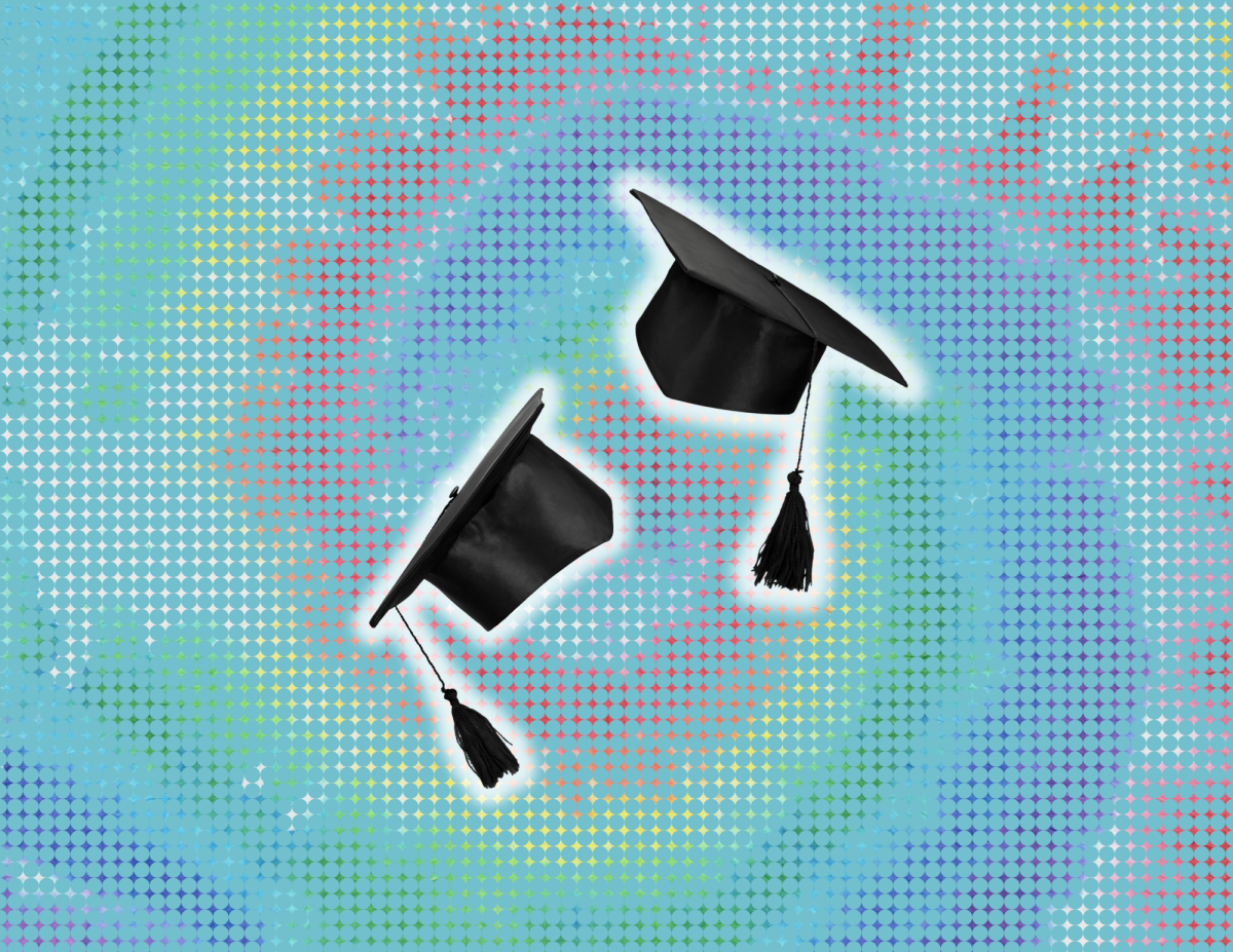 H-B's graduation looks a bit different this year. Photo created in Canva.