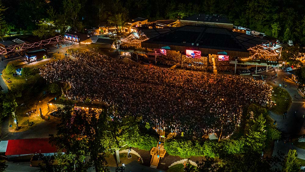 Merriweather Post Pavillion at night
