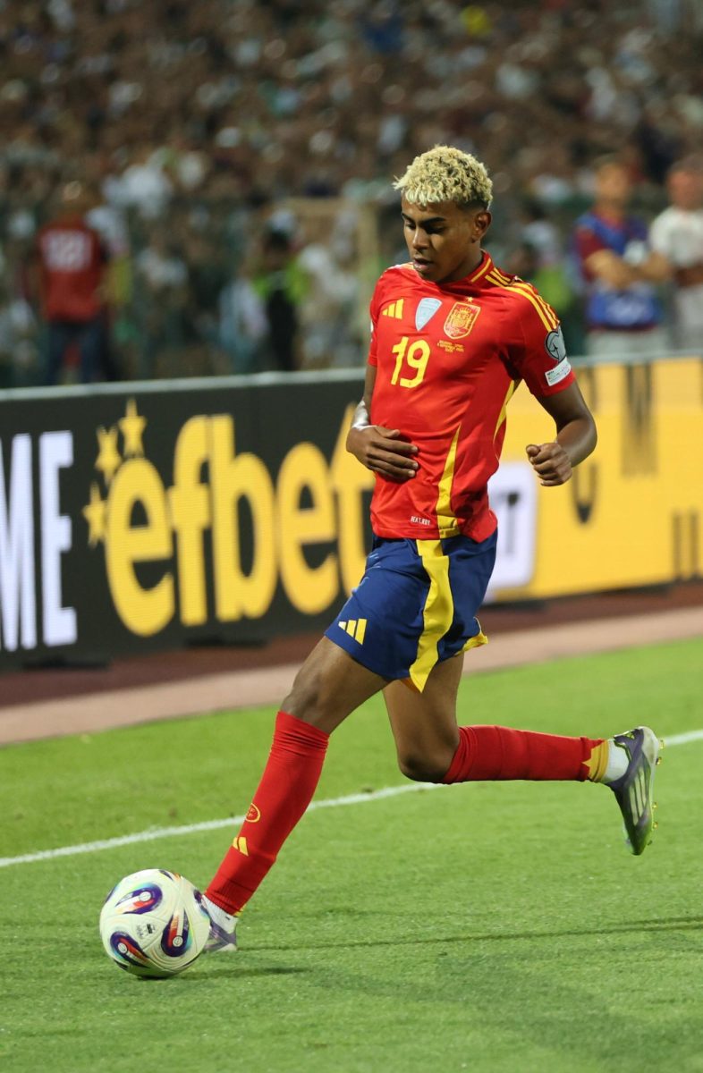 Lamine Yamal Nasraoui Ebana (born 13 July 2007) is a Spanish professional footballer who plays as a winger for La Liga club Barcelona and the Spain national team.